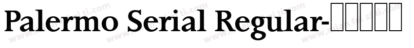 Palermo Serial Regular字体转换